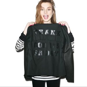 Leather & cotton jacket from Dolls Kill.